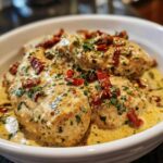 Close-up of tender chicken breasts smothered in creamy sauce, sun-dried tomatoes, and herbs, ready to serve for Crockpot Marry Me Chicken.